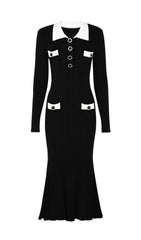 Javier Ribbed Knit Midi Dress