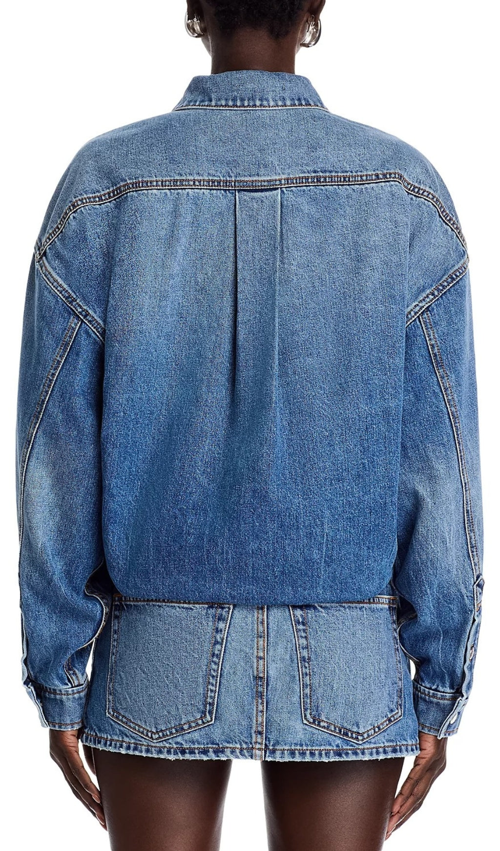 Effortless Chic Pre-Styled Denim Mini Shirt Dress for Women