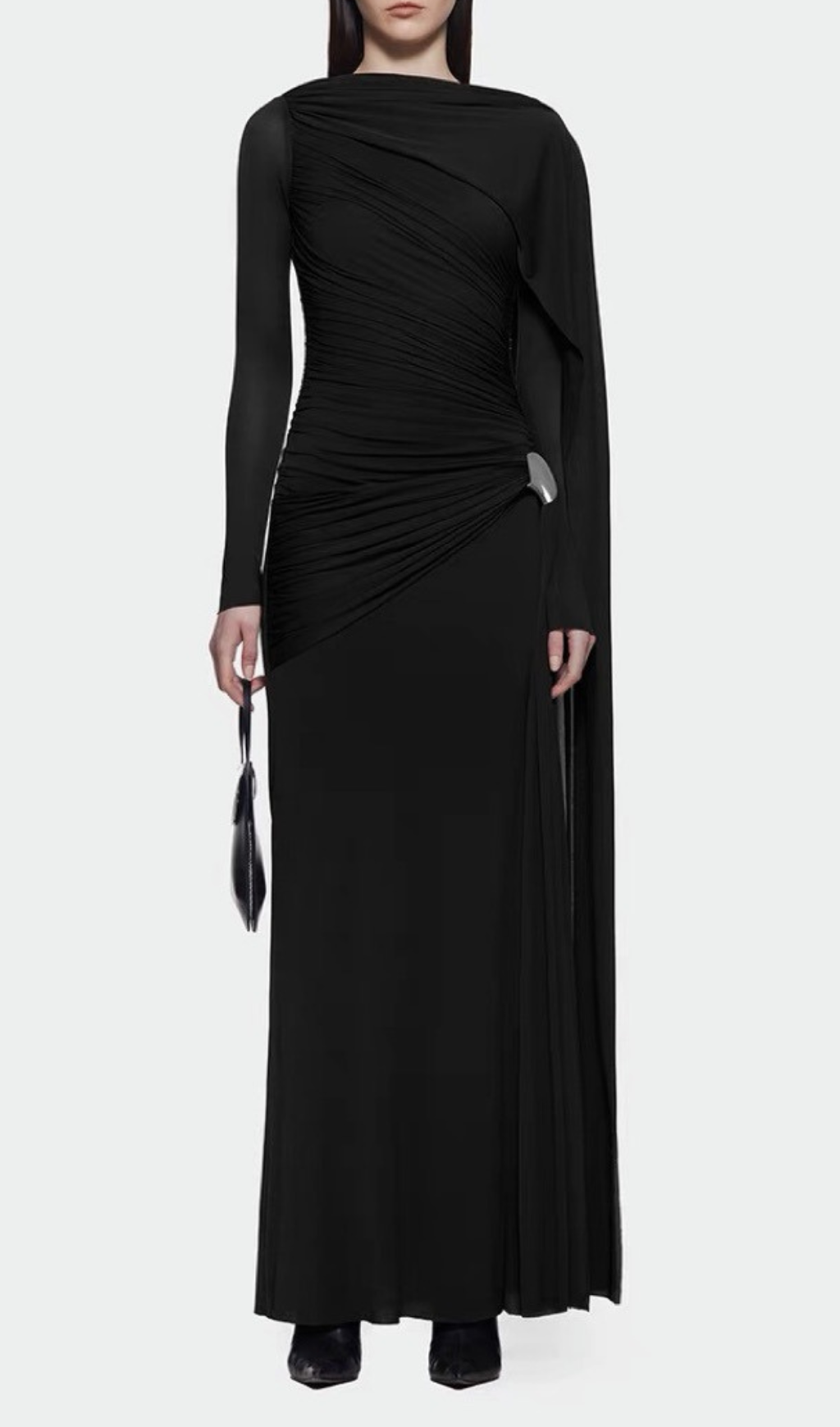 Hanayo Draped Ruched Maxi Gown