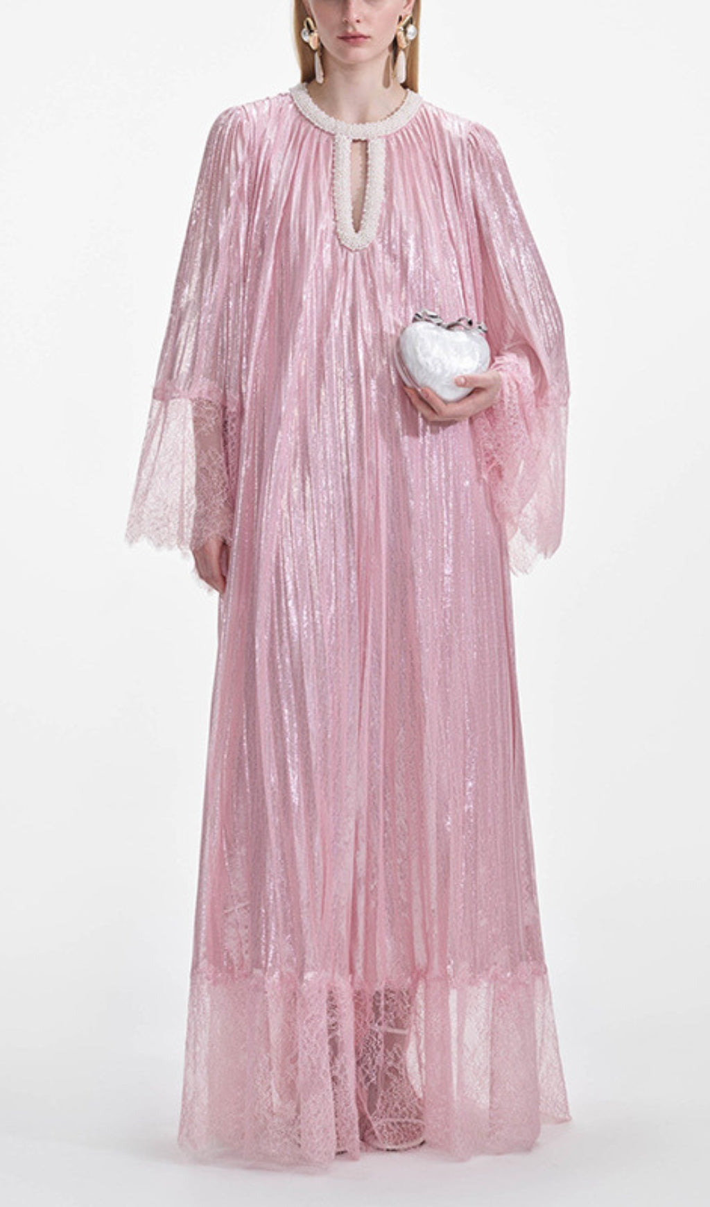 Dorotea Pink Shimmering Maxi Dress