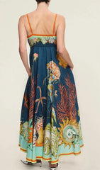 Ester Ocean's Embrace Strappy Maxi Dress