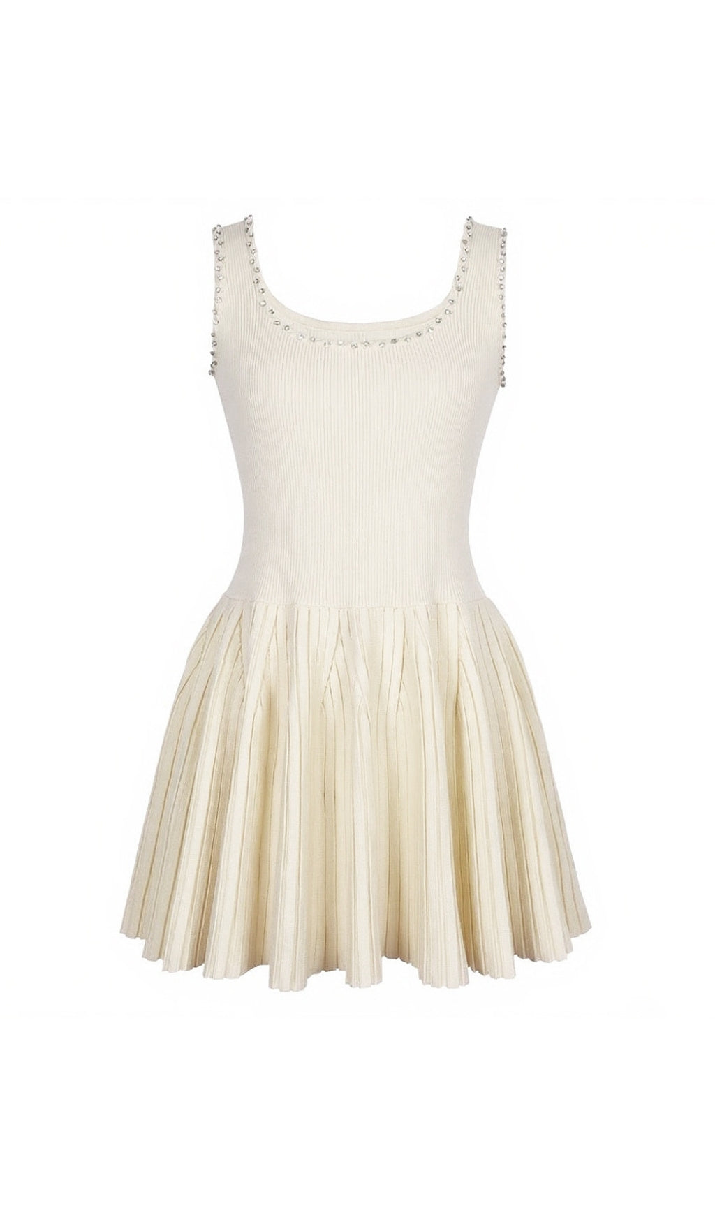Greydon Diamante Ribbed Knit Mini Dress