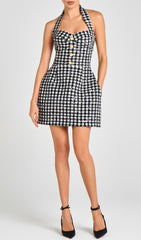 Kaethe Halter Sequin Mini Dress