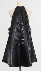 Blush Bloom Halter Mini Dress