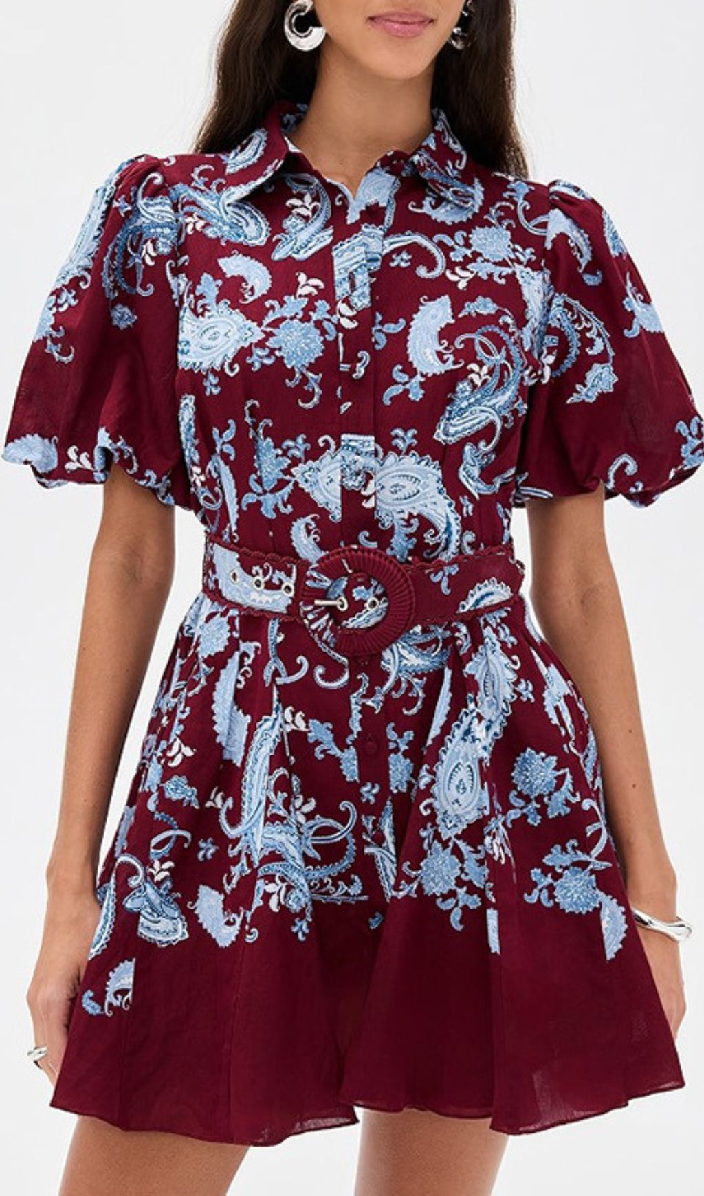 Women's Ilione Paisley Print Belted Mini Dress
