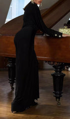 Hikari Empress Ruched Long Sleeve Maxi Dress