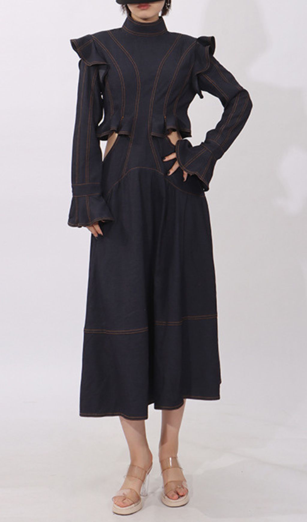 Hui Elevated Denim Midi Dress
