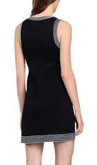 Nolwenn Chic Black Sheath Dress