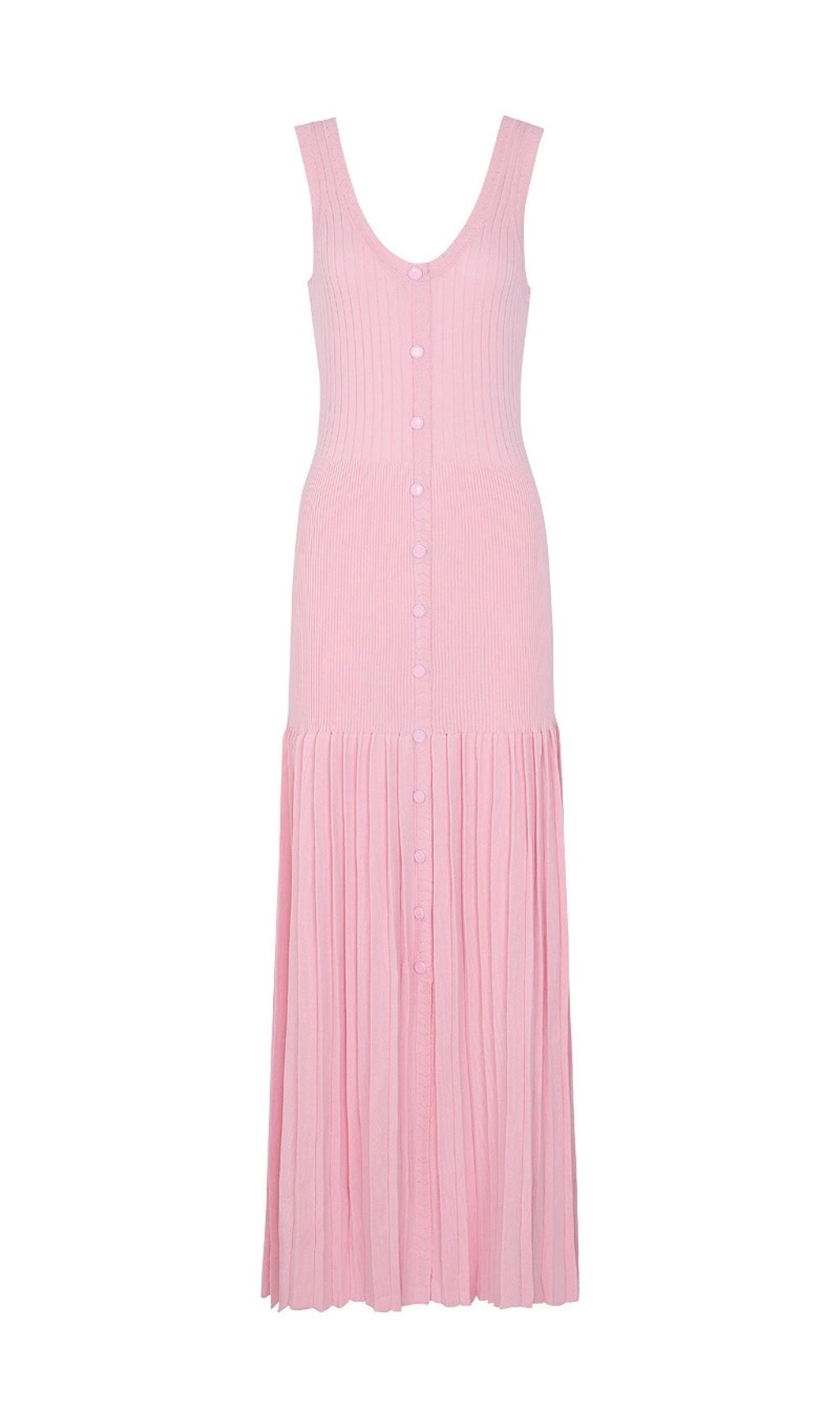 Jackie Pink Ribbed Knit Maxi Dress & Cardigan Set