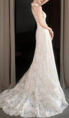 Dayanara Elegant Halter Neck White Lace Wedding Dress