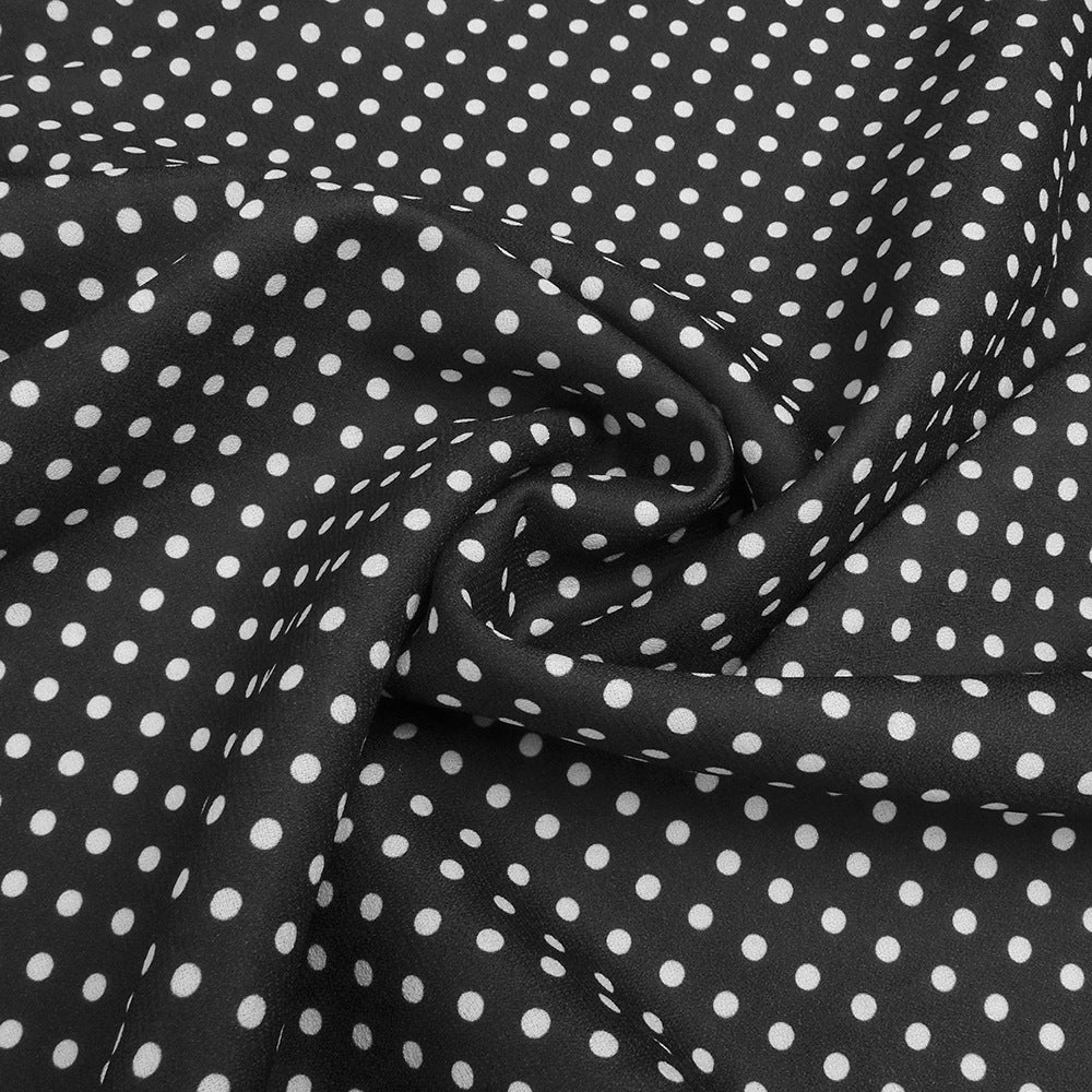 Chic Sheer Polka Dot Long Sleeve Maxi Dress