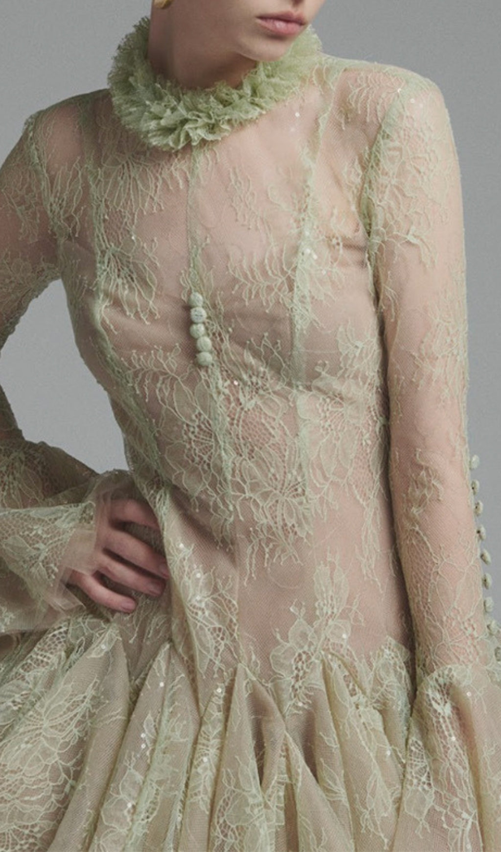 Daniyah Ethereal Lace Mini Dress