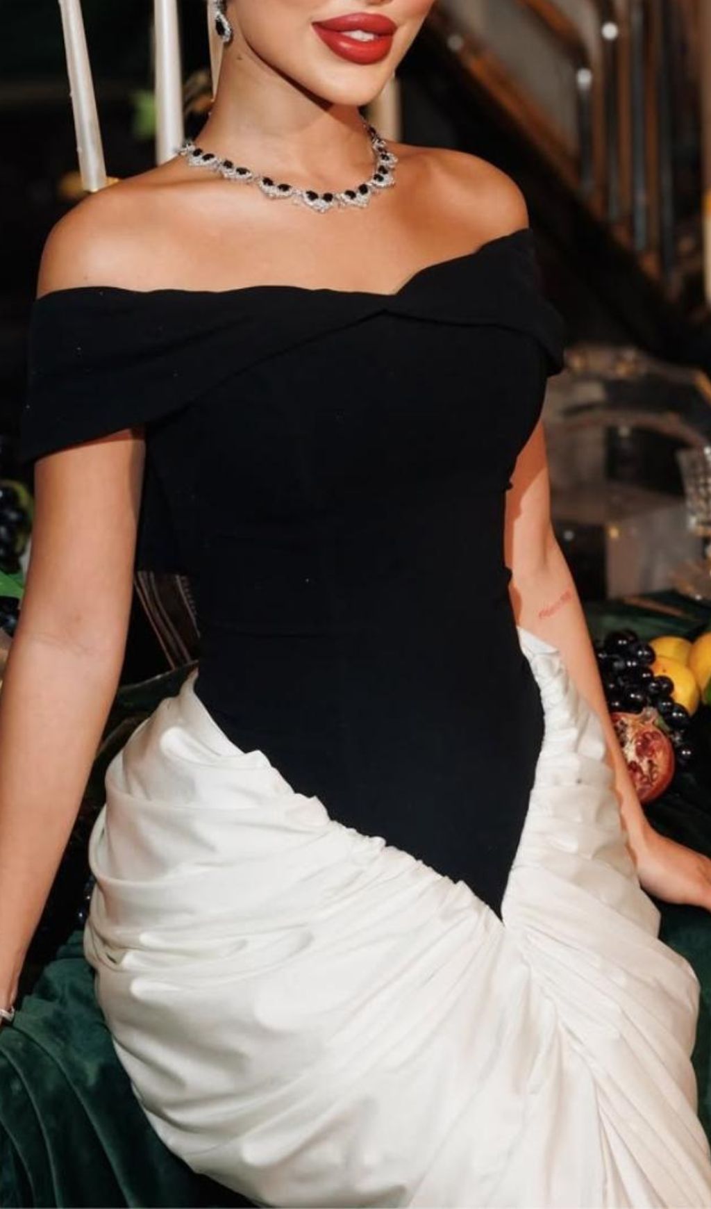 Hetal Chic Off-Shoulder Ruched Maxi Dress