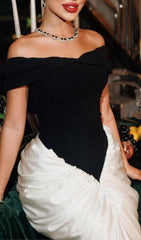 Hetal Chic Off-Shoulder Ruched Maxi Dress