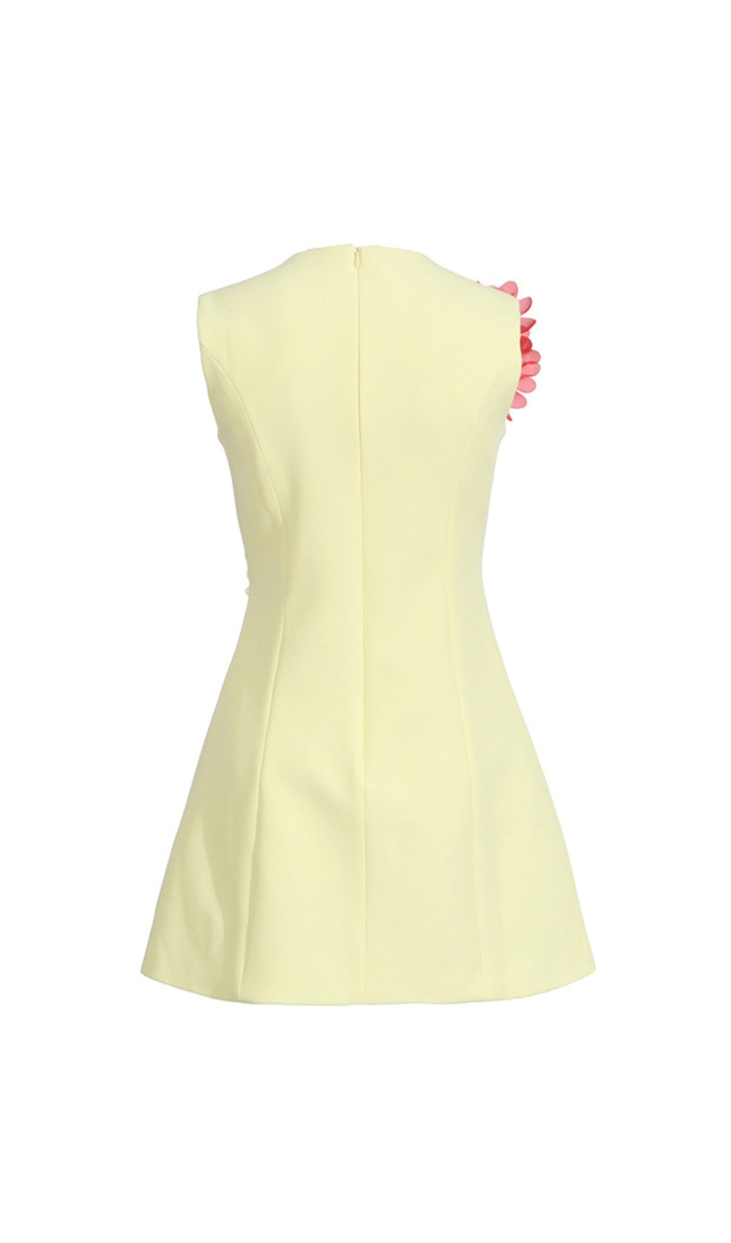 Erica Vibrant Yellow 3D Floral Mini Dress
