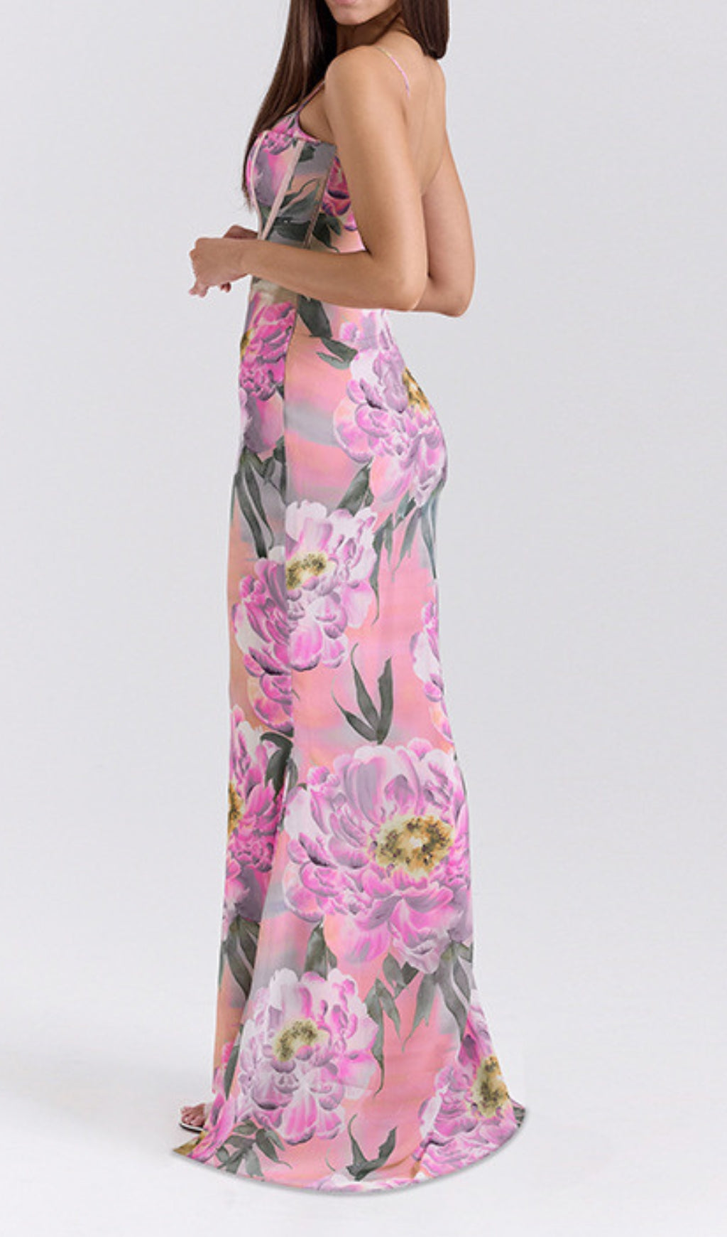 Elan Peony Bloom Corset Maxi Dress