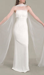 Jalene Timeless White Strapless Wedding Dress