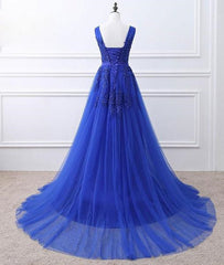 Beautiful Blue Tulle Long Prom Dress