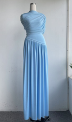 Haylie Pleated & Draped Maxi Dress