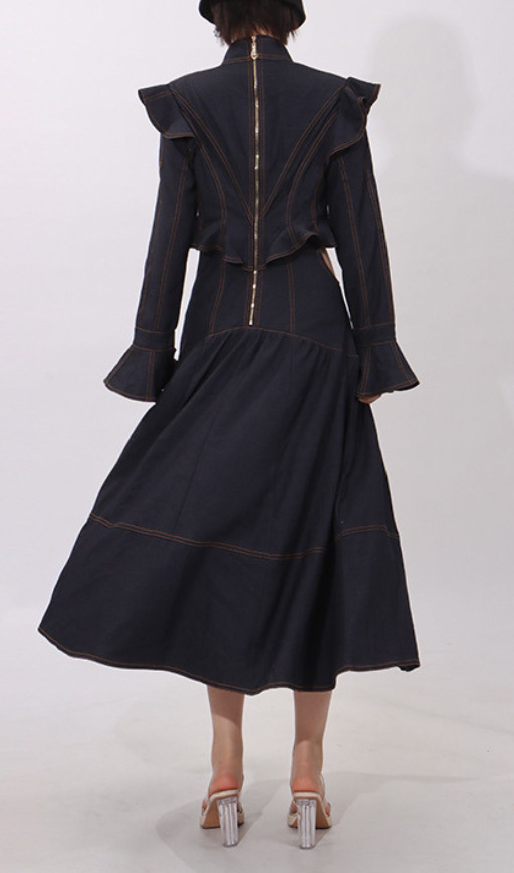 Hui Elevated Denim Midi Dress