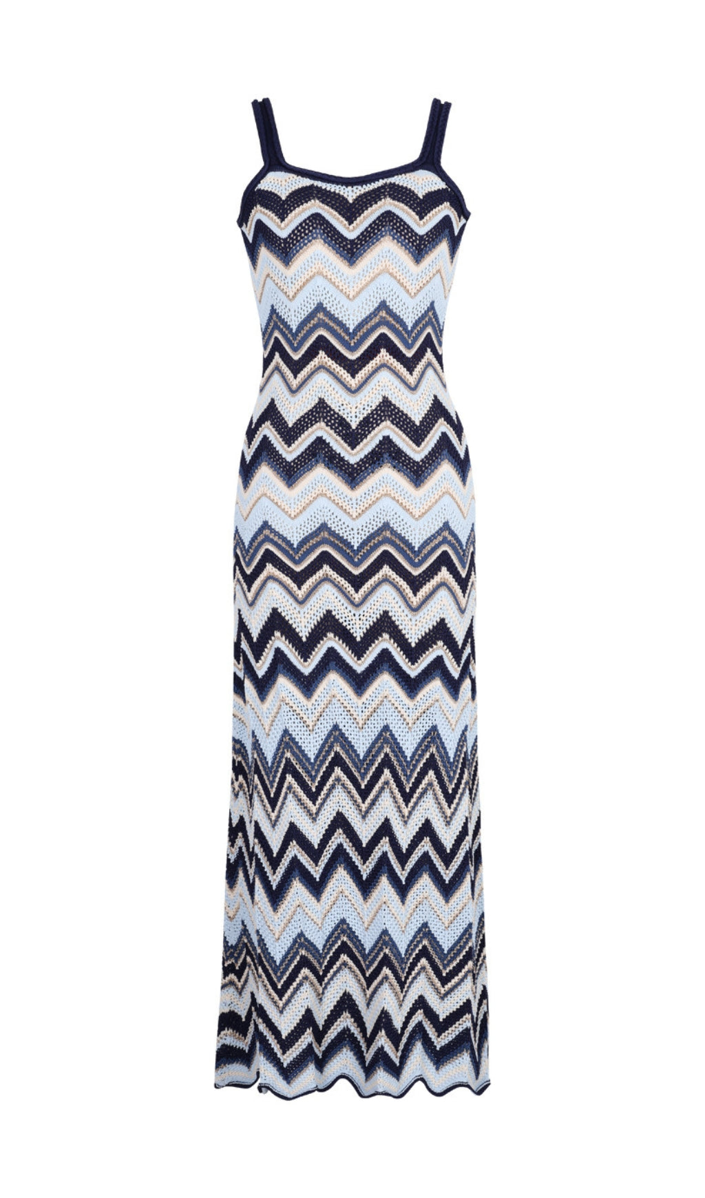 Geoff Zigzag Knit Maxi Dress