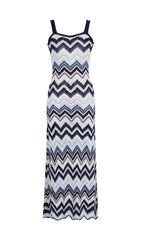 Geoff Zigzag Knit Maxi Dress