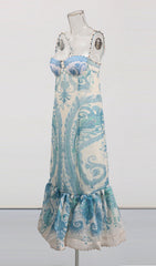 Einya Blue Paisley Maxi Dress