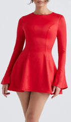 Siren Red Satin Mini Dress