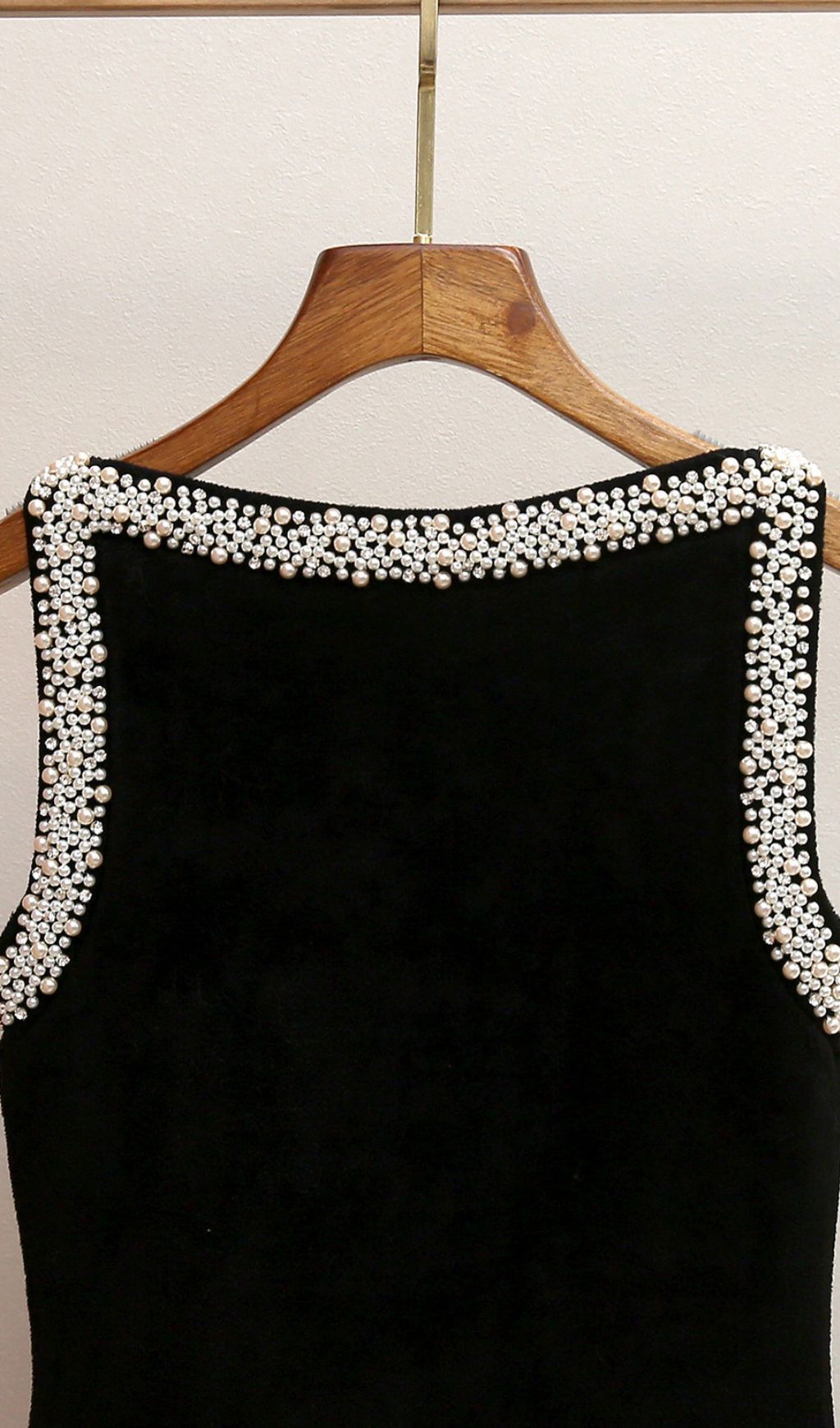 Chic Faux-Pearl Beaded Mini Dress