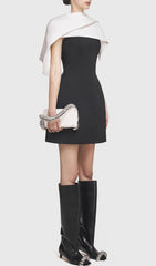 Gainell Chic Asymmetrical Shoulder Mini Dress
