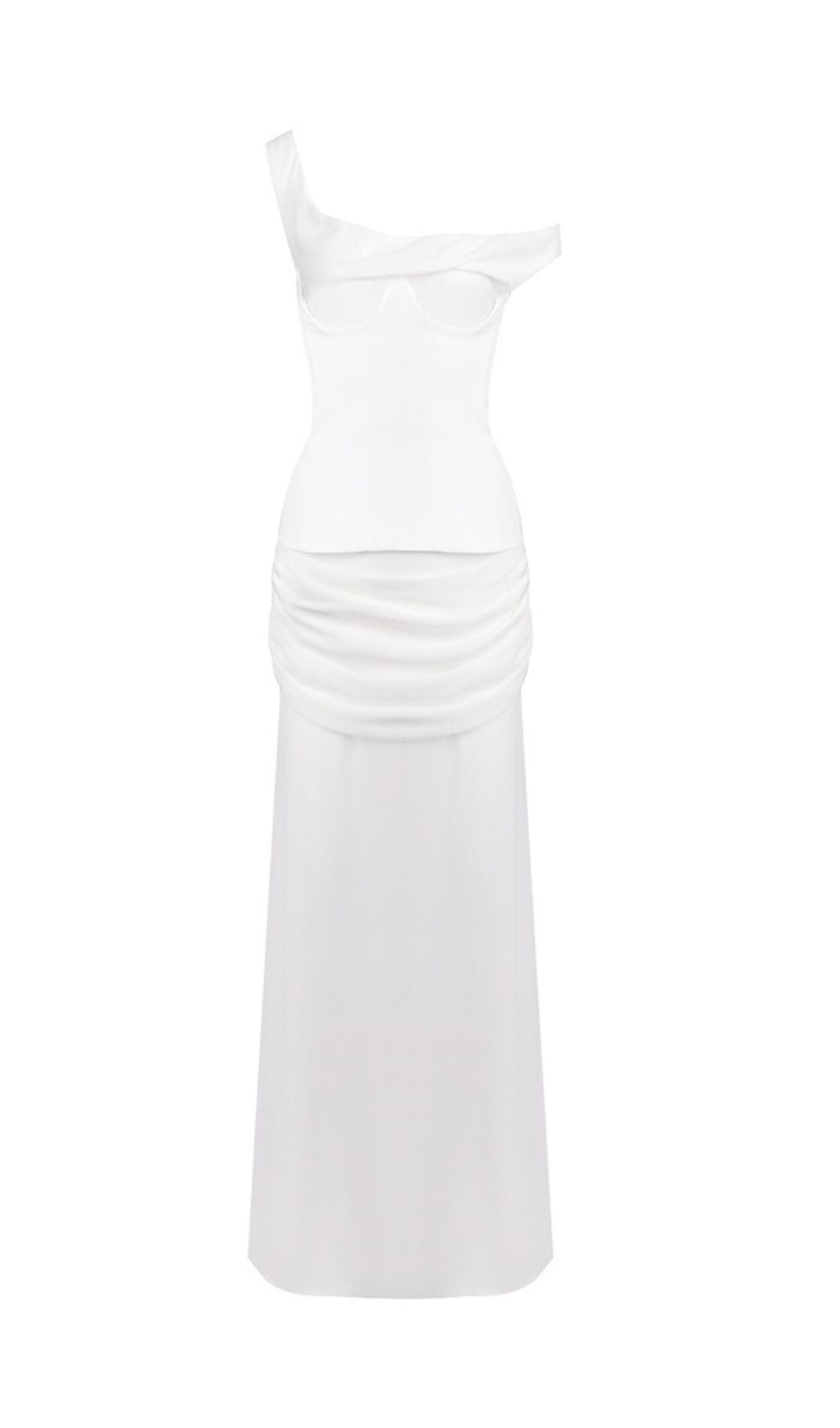 Istas White Corset Maxi Dress