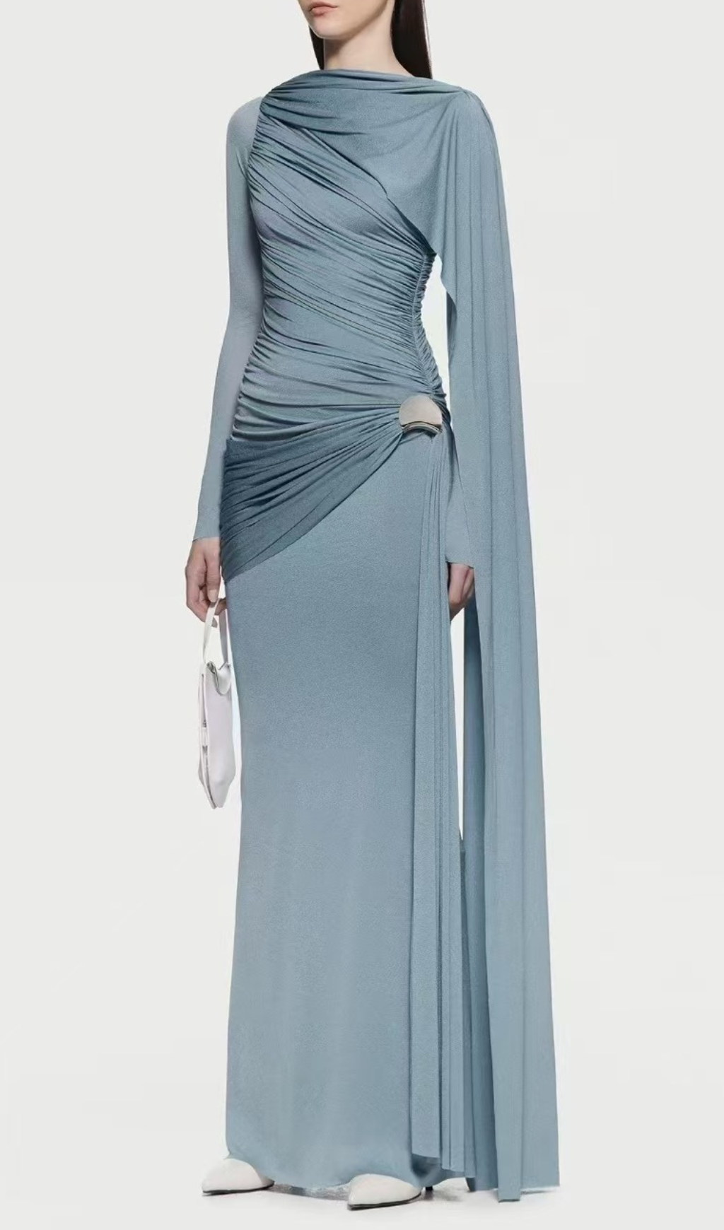 Hanayo Draped Ruched Maxi Gown
