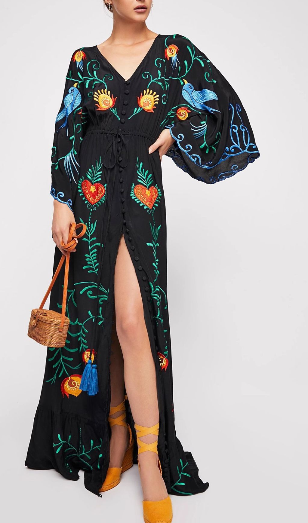 Gita Artisanal Embroidered Maxi Dress