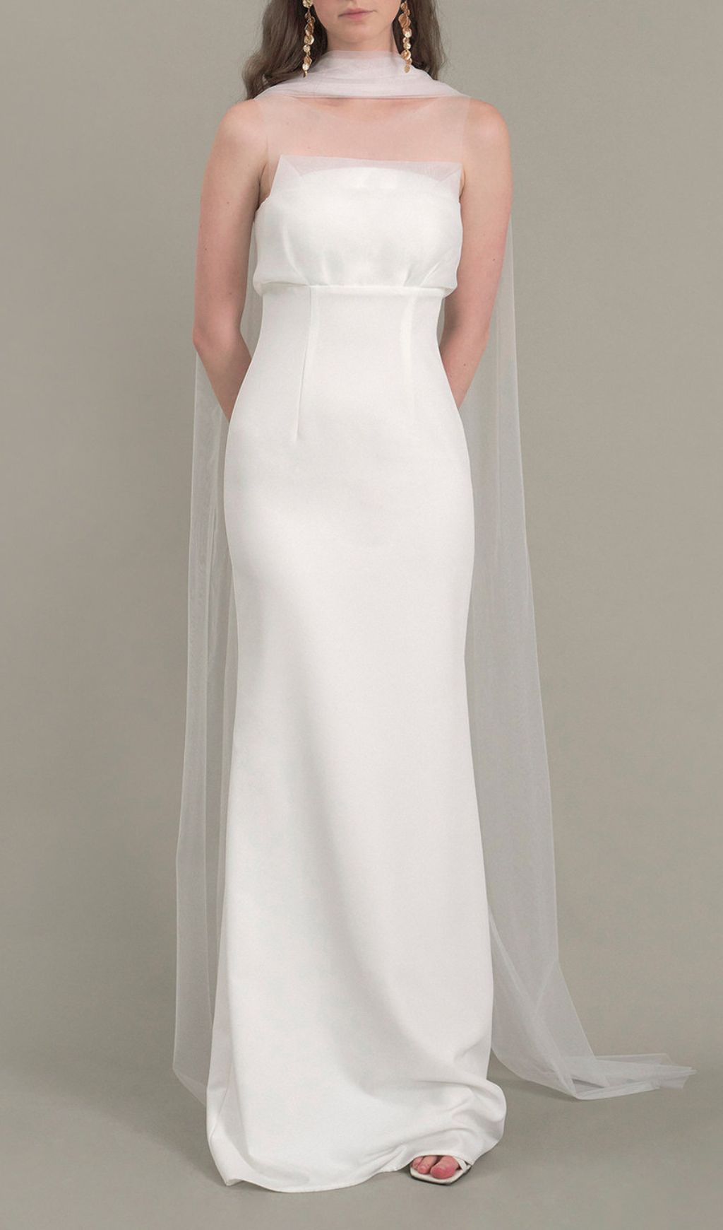 Jalene Timeless White Strapless Wedding Dress