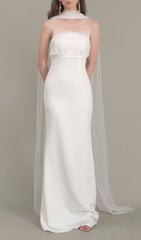 Jalene Timeless White Strapless Wedding Dress