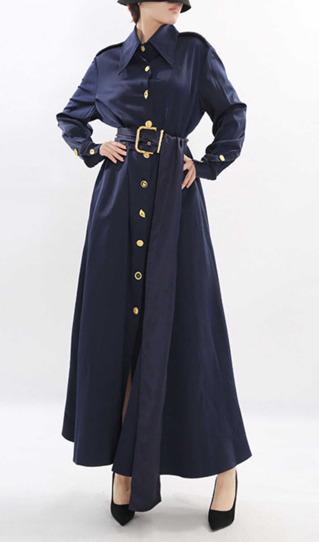 Josette Elegant Navy Maxi Dress