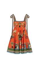 Ilya Vibrant Whimsical Print Strappy Mini Dress