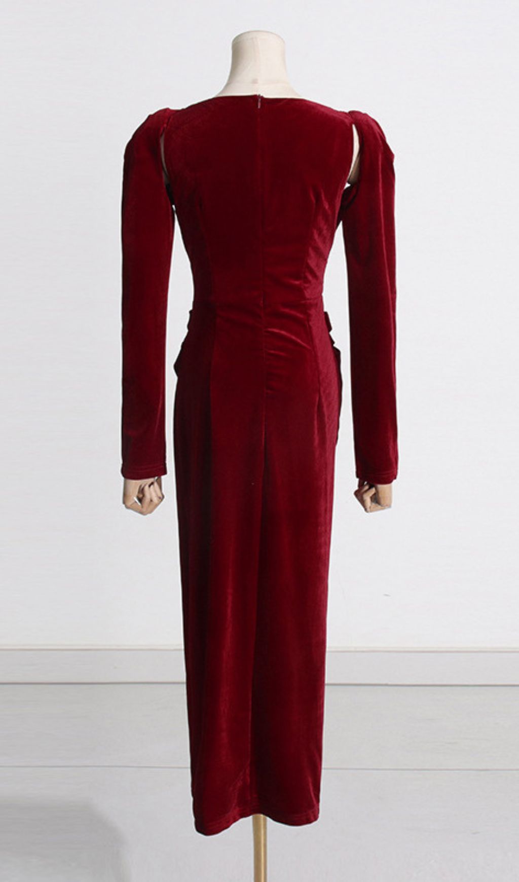 Grisel Timeless Allure Red Velvet Corset Midi Dress