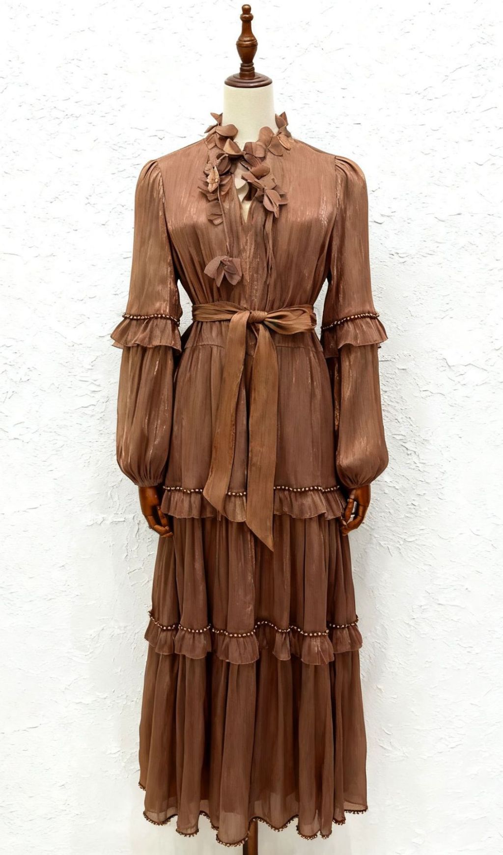 Ilissa Elegant Ruffle Midi Dress for Women