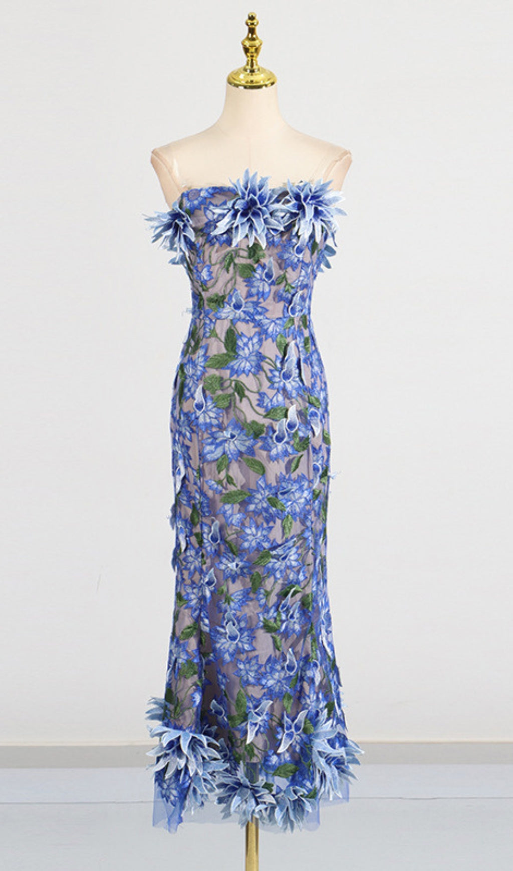 Derya Strapless Floral Maxi Dress