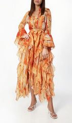 Gillian Bohemian Ruffle Maxi Dress