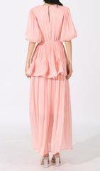 Elana Romantic Puff Sleeve Maxi Dress