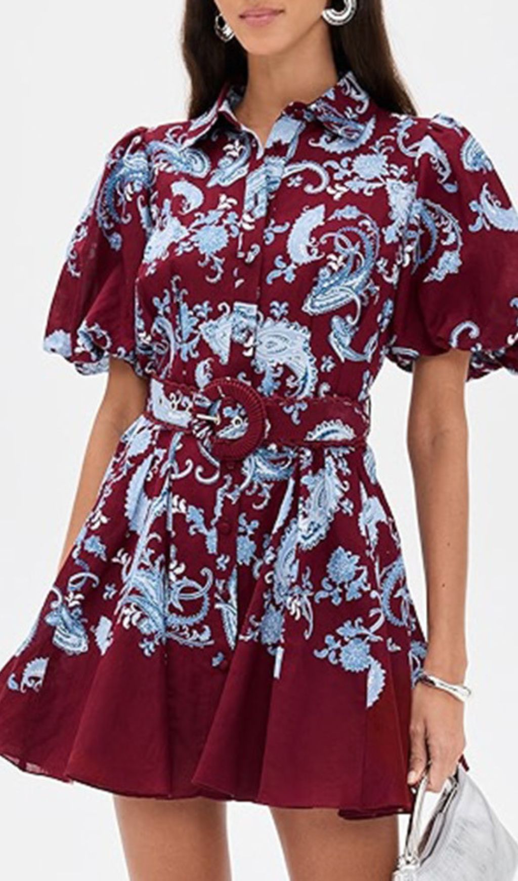 Women's Ilione Paisley Print Belted Mini Dress