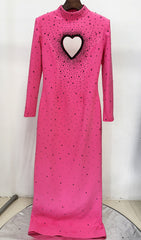 Duri "Radiant Heart" Pink Sparkle Maxi Dress