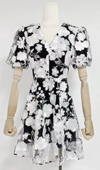 Chayan Chic Floral Embroidery Mini Dress