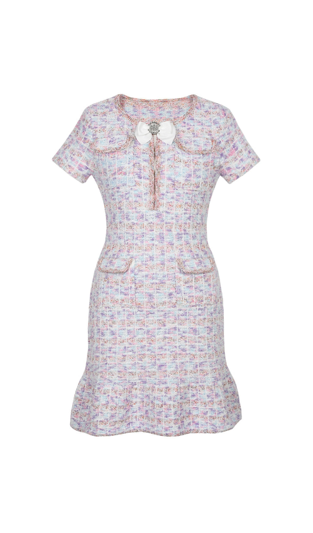 Eiffel Bow Tweed Mini Dress