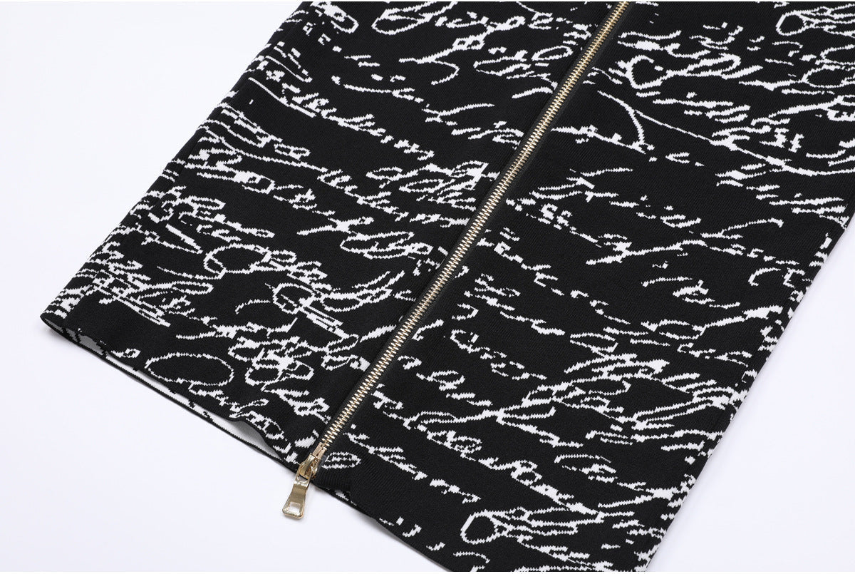 Heba Love Letter Script Long Sleeve Maxi Dress