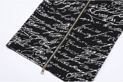 Heba Love Letter Script Long Sleeve Maxi Dress