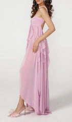 Frayne Ethereal Lavender Layered Backless Maxi Gown with Starfish Detail