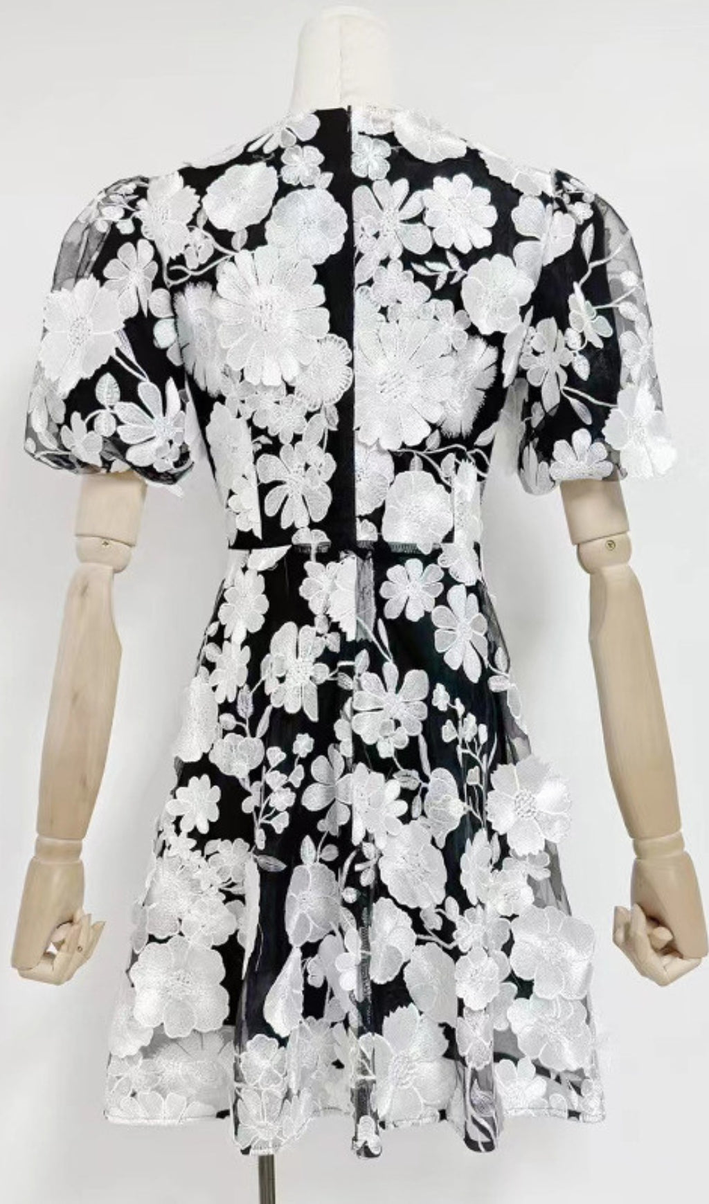 Chayan Chic Floral Embroidery Mini Dress